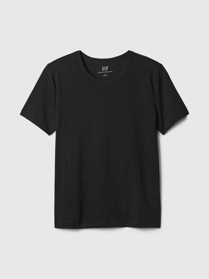 Açık Gri %100 Pamuk Vintagesoft Bisiklet Yaka T-shirt
