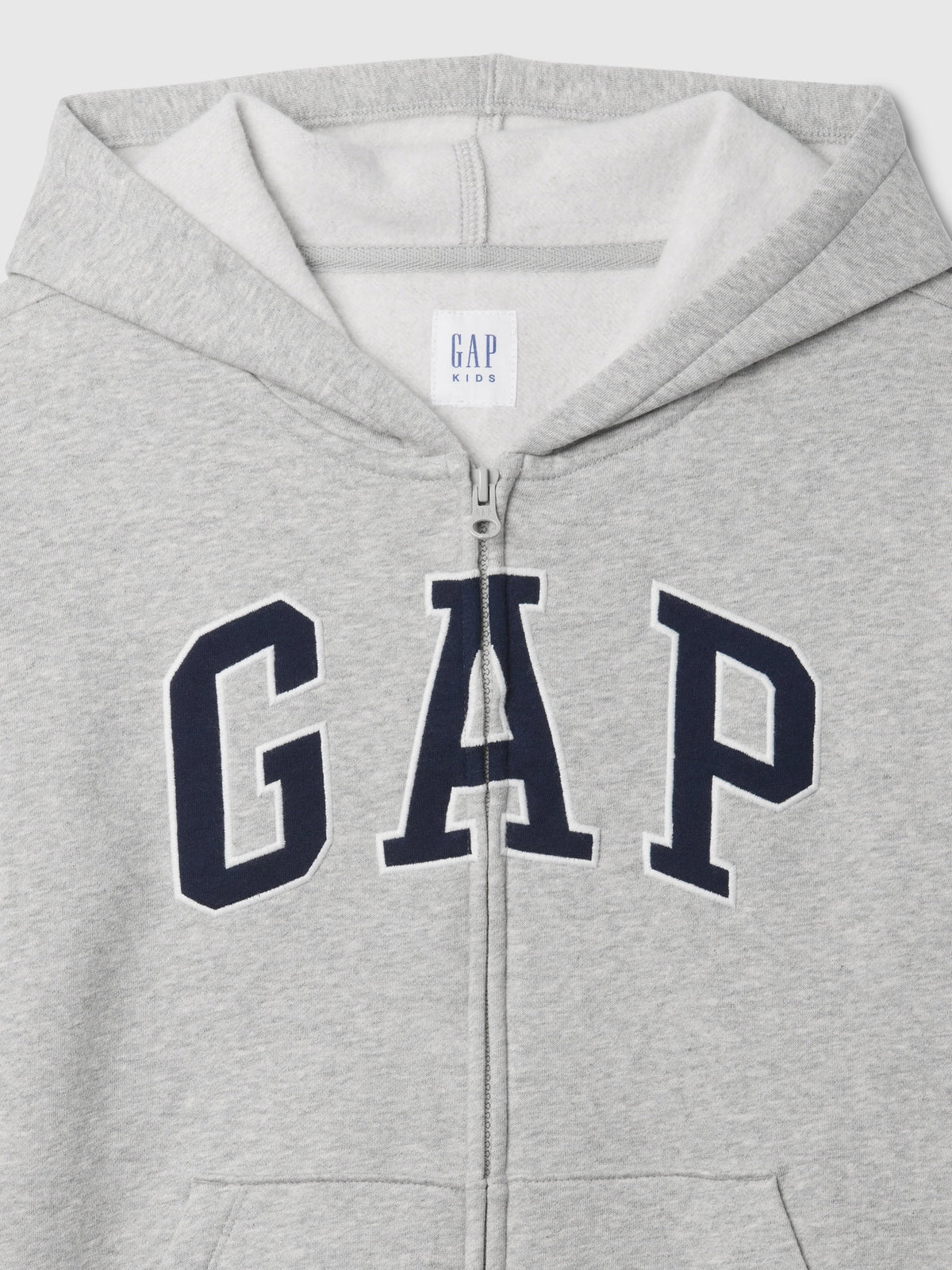 Gri Relaxed Gap Logo Fermuarlı Sweatshirt