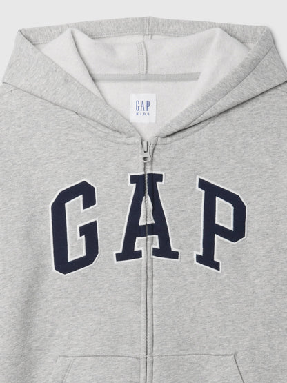 Gri Relaxed Gap Logo Fermuarlı Sweatshirt