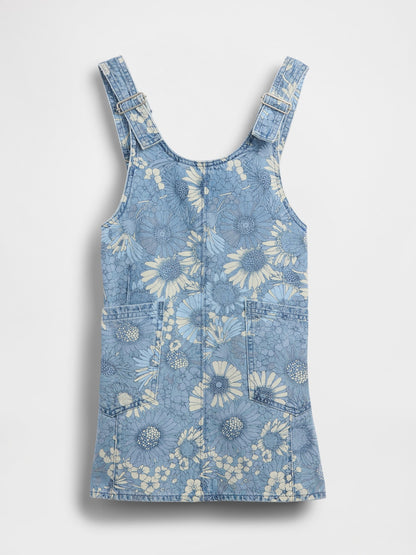 Mavi Floral Denim Salopet