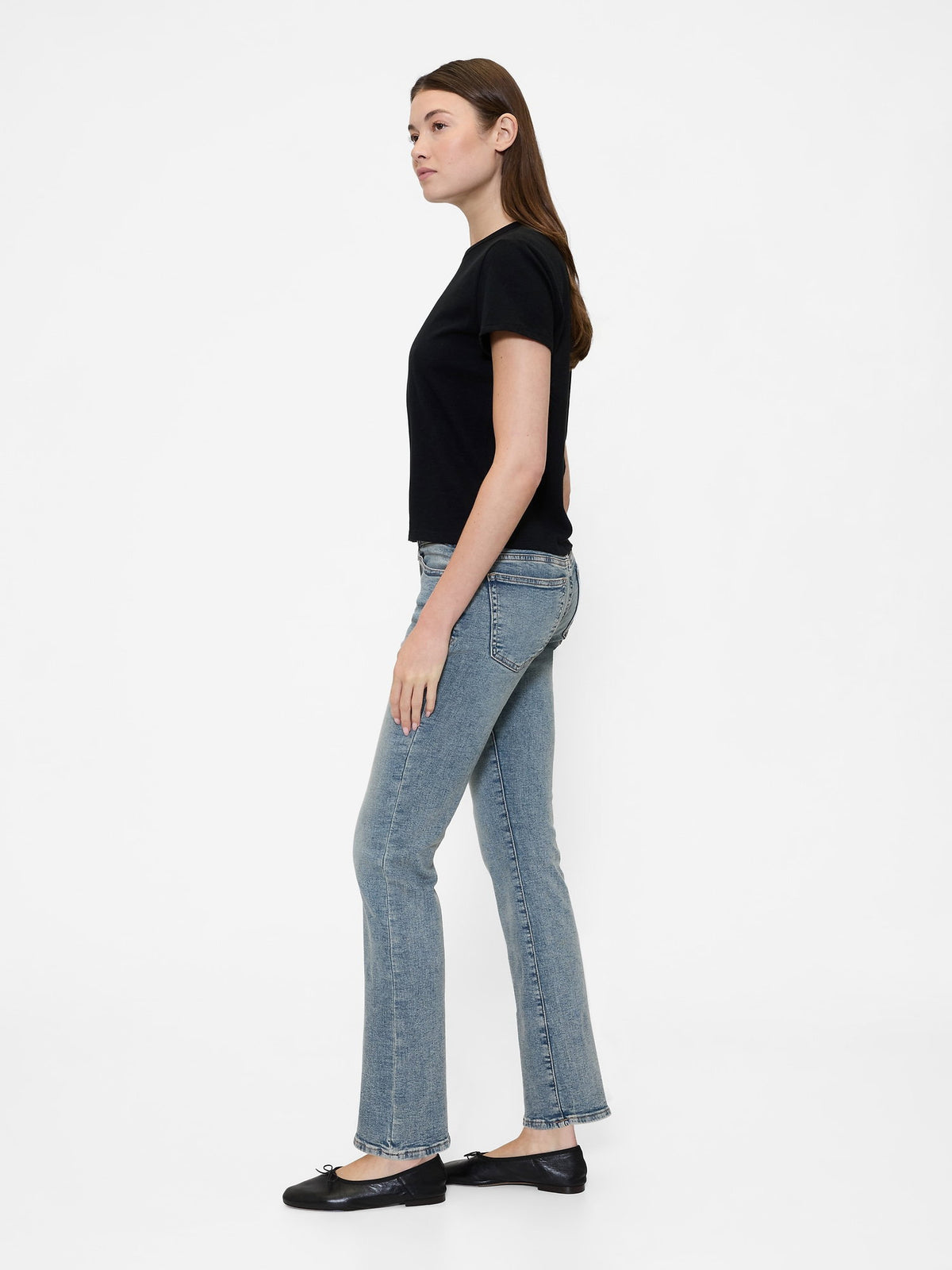 Açık Mavi Mid Rise Universal Baby Boot Jean Pantolon