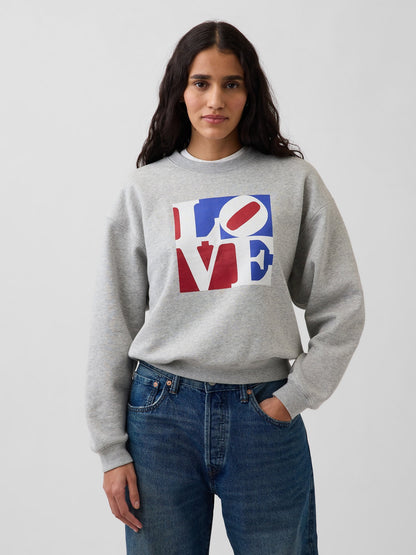 Gri Robert Indiana Vintagesoft Love Sweatshirt