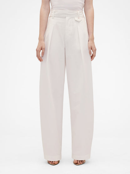 Lacivert Gap × Victoria Beckham High Rise Pileli Arc Pantolon