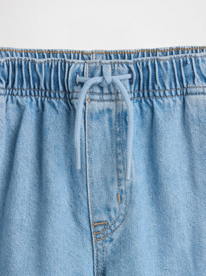 Açık Mavi High Rise Stride Easy Wide-leg Ankle Jean Pantolon