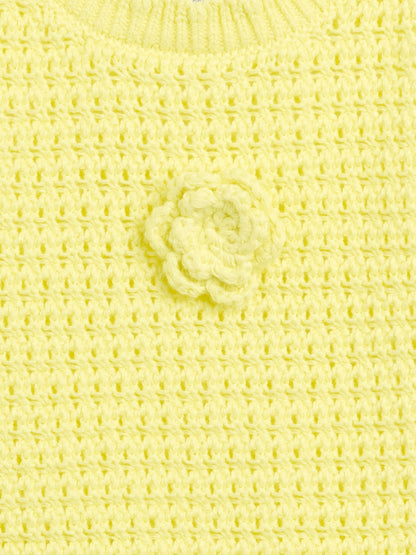 Sarı Crochet Askılı Üst