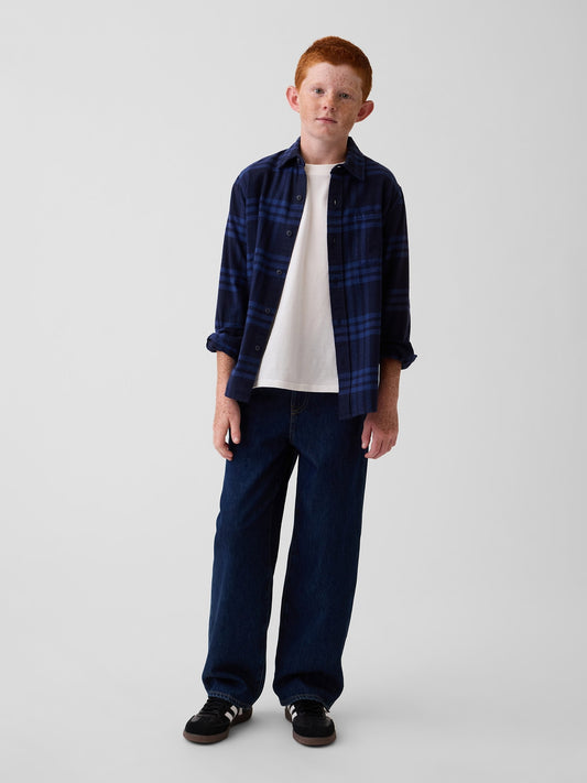 Koyu Mavi Baggy Jean Pantolon