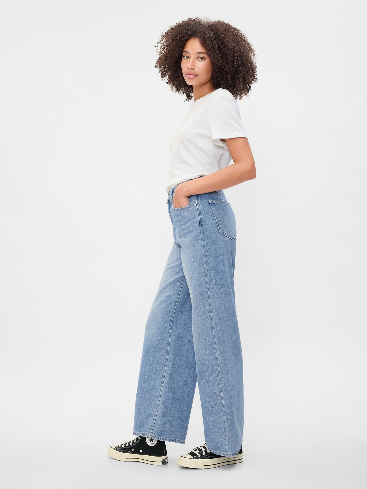 Mavi High Rise Wide Leg Jean Pantolon