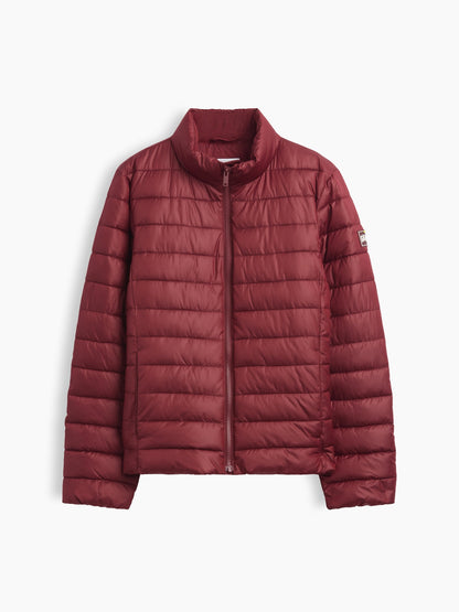 Bordo Relaxed Puffer Şişme Mont
