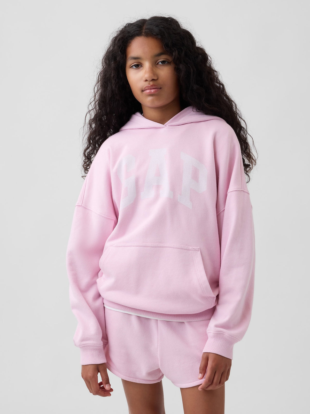 Pembe Vintagesoft Havlu Kumaş Oversized Sweatshirt