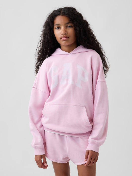 Pembe Vintagesoft Havlu Kumaş Oversized Sweatshirt