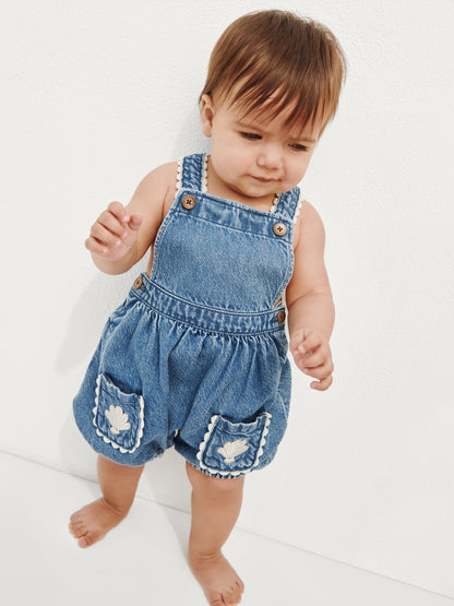 Mavi Baby Denim Shell Pocket Bubble Tulumu