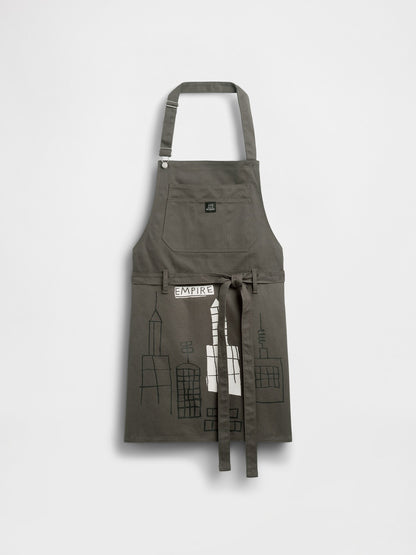 Gri Jean-michel Basquiat Kanvas Önlük