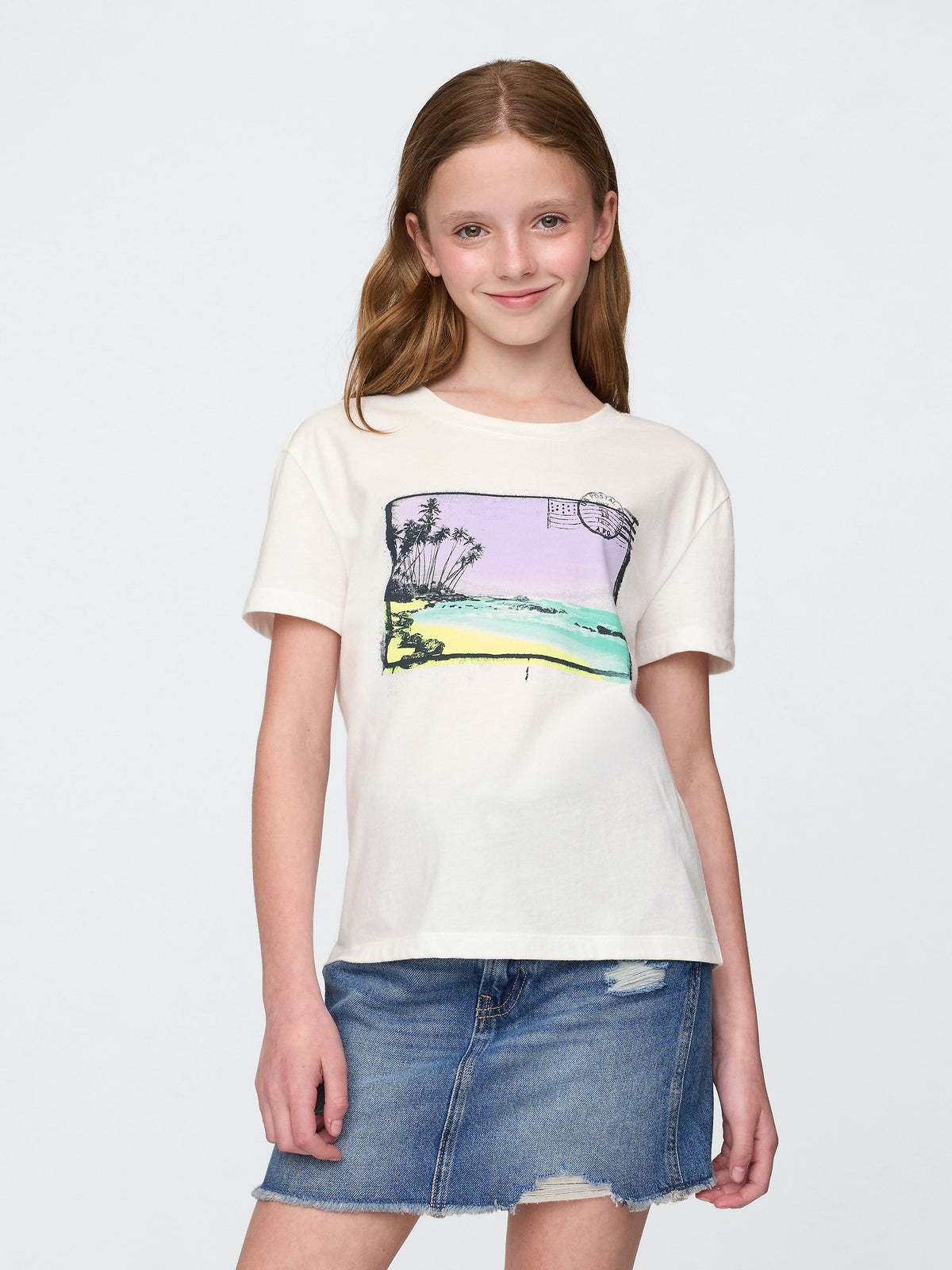 Beyaz Relaxed Grafik T-shirt