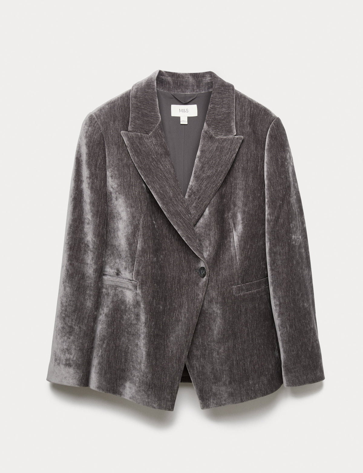 Dokulu Kadife Blazer Ceket
