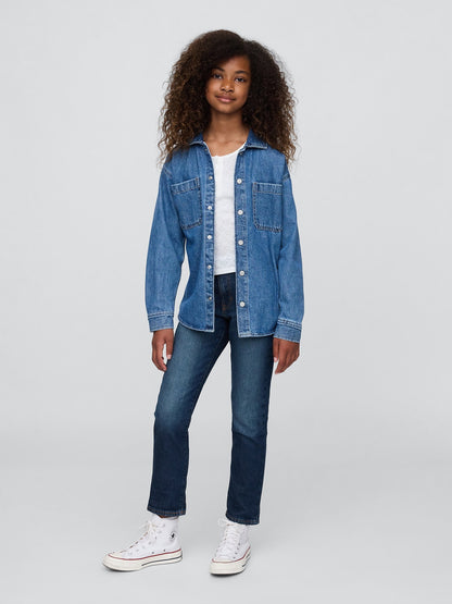 Koyu Mavi Girlfriend Washwell™ Jean Pantolon