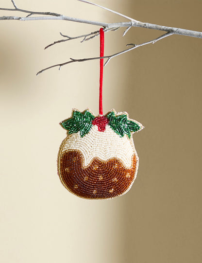 Boncuklu Noel Temalı Dekorasyon Yılbaşı Süsü