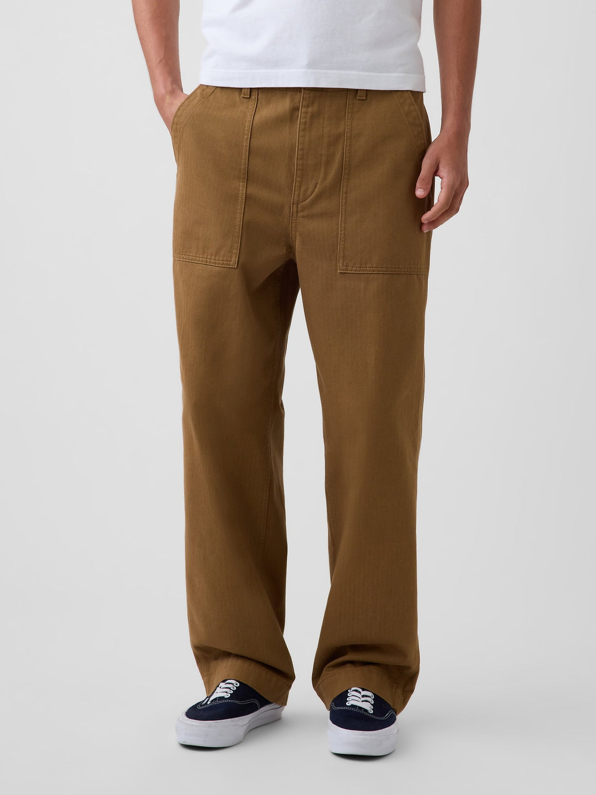 Hardal Herringbone '90s Loose Pantolon