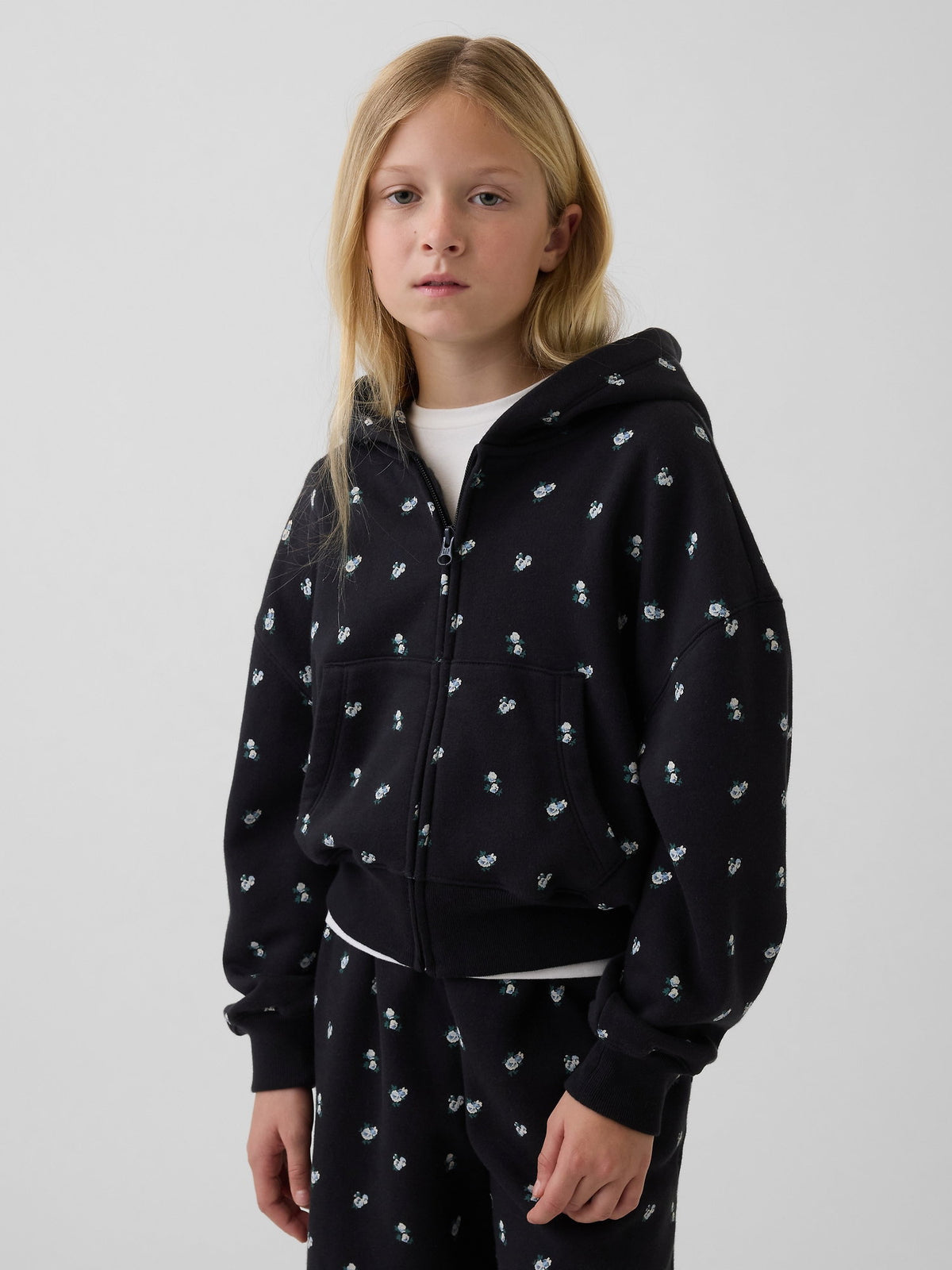 Siyah Vintagesoft Oversized Logo Fermuarlı Sweatshirt