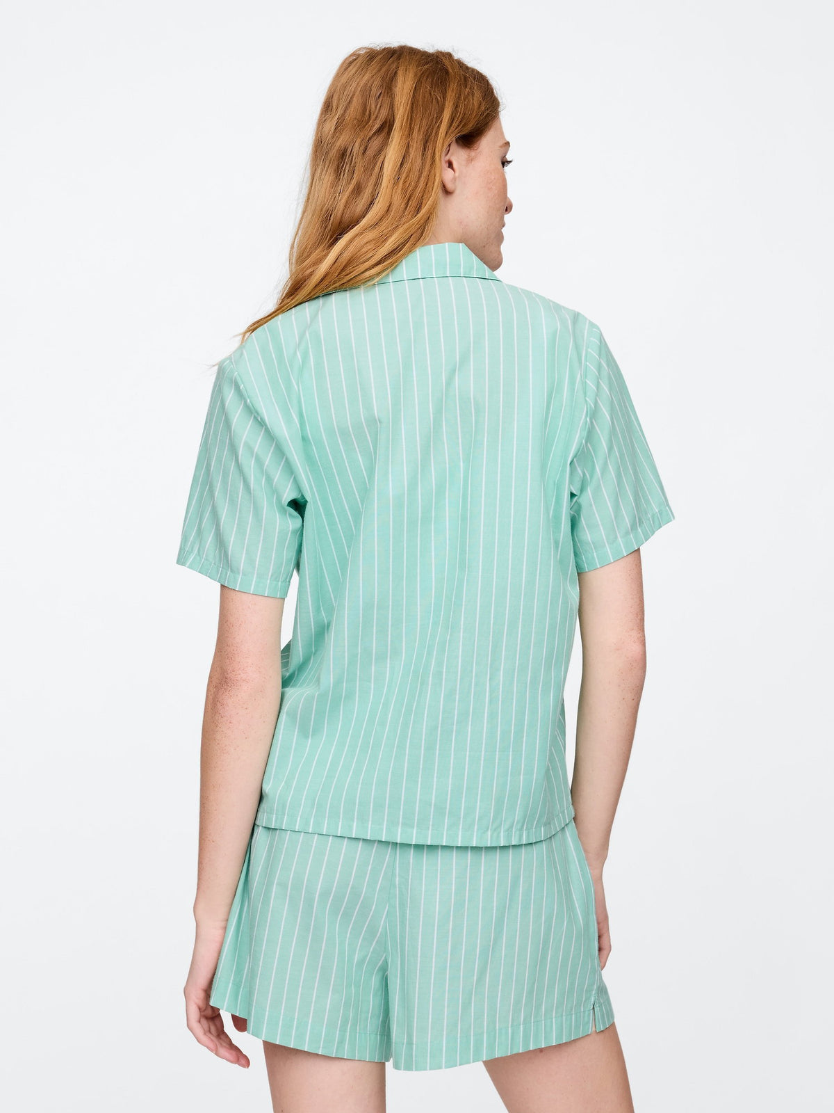 Yeşil Poplin Pijama Üstü