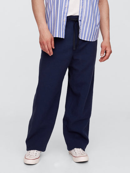 Lacivert Gauze Baggy Easy Pantolon