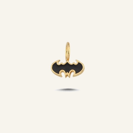 Batman Siyah Mineli Altın Charm