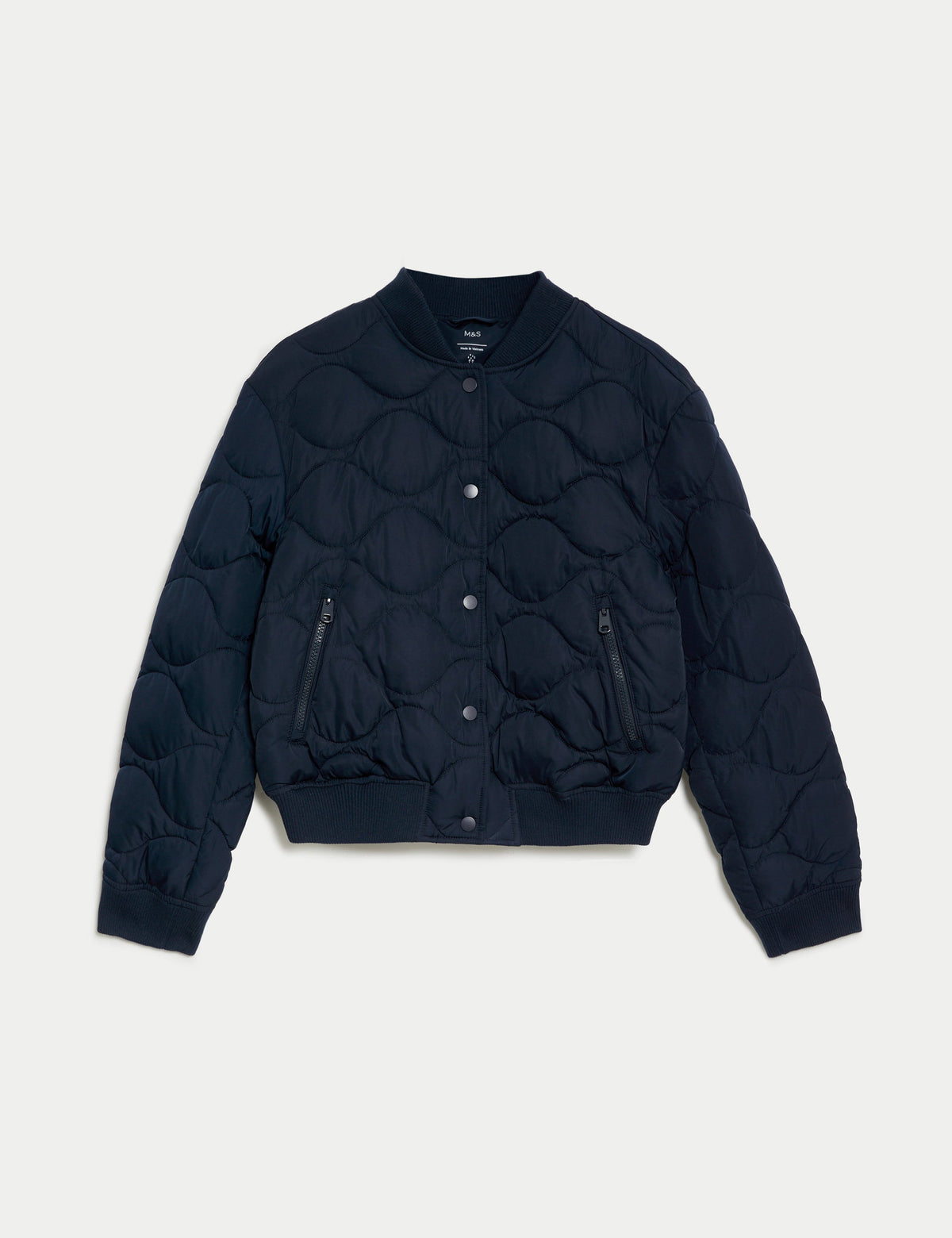 Saten Kapitone Bomber Ceket