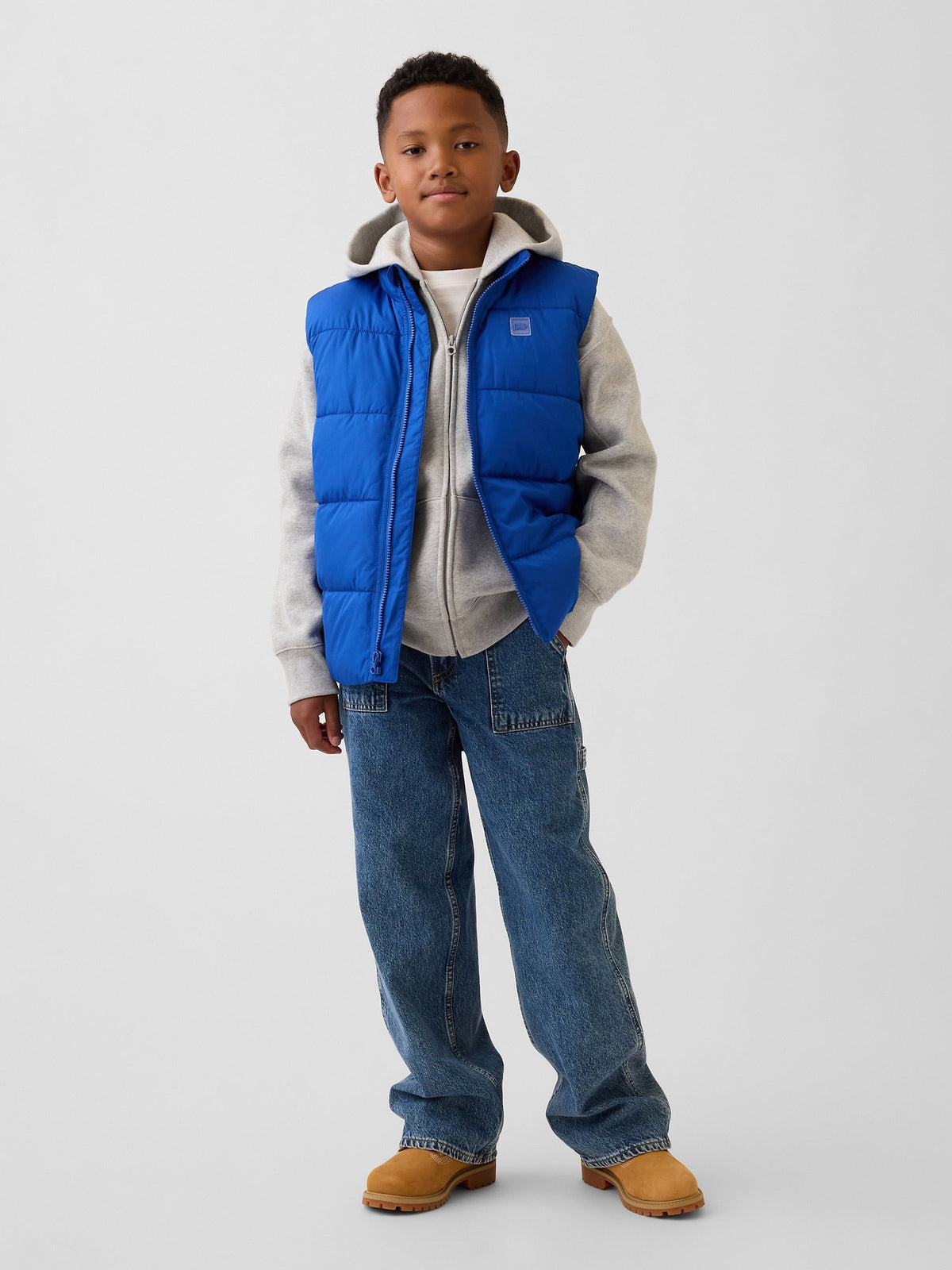 Kobalt Mavisi Relaxed Puffer Şişme Yelek