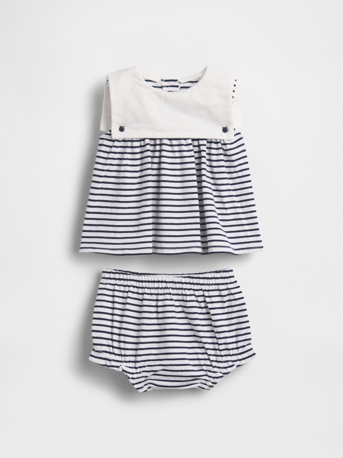 Lacivert Baby Organik Pamuk Denizci Outfit Set