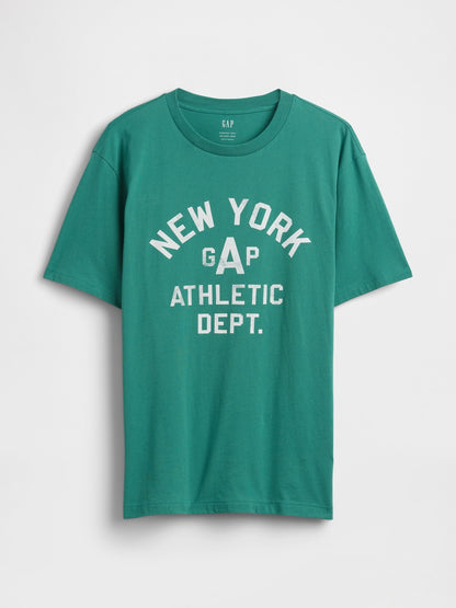 Yeşil Everyday Soft Relaxed Grafik Baskılı T-shirt