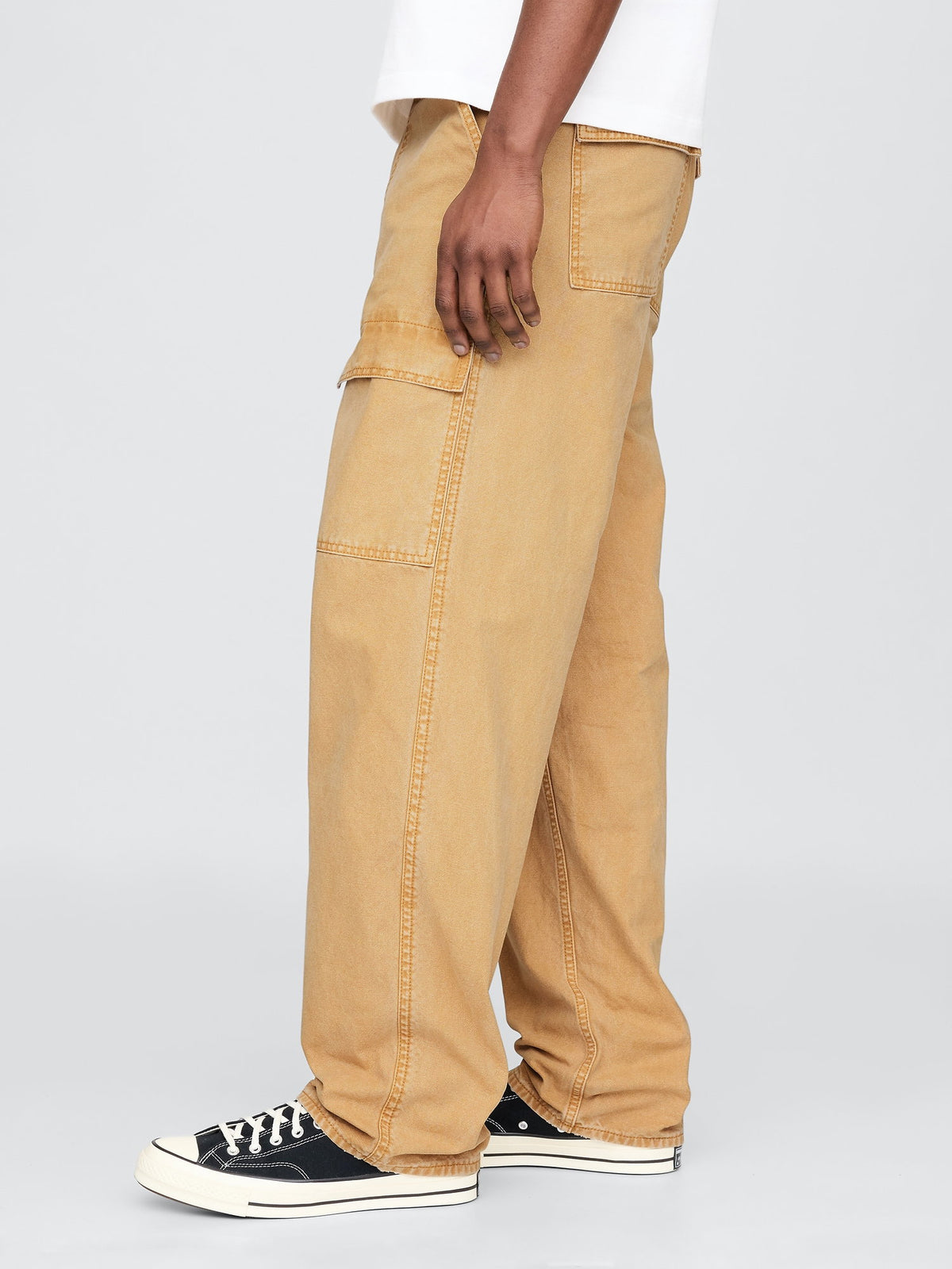 Sarı Baggy Utility Pantolon