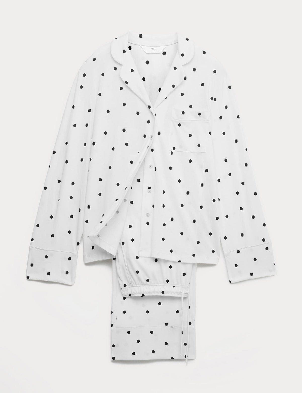 Pamuklu Kalp Detaylı Pijama Takımı