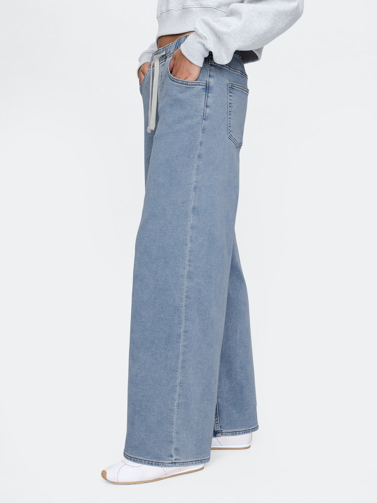 Mavi Mid Rise Easy Baggy Jean Pantolon