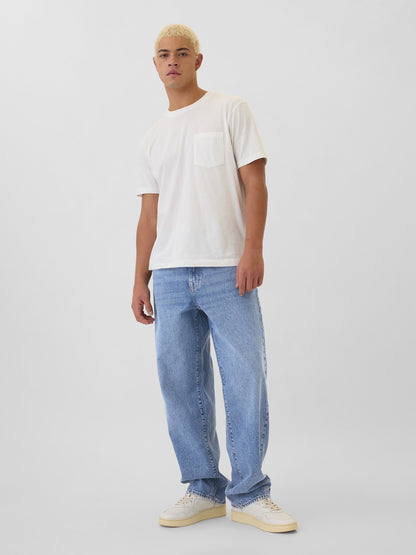 Açık Mavi Baggy Jean Pantolon