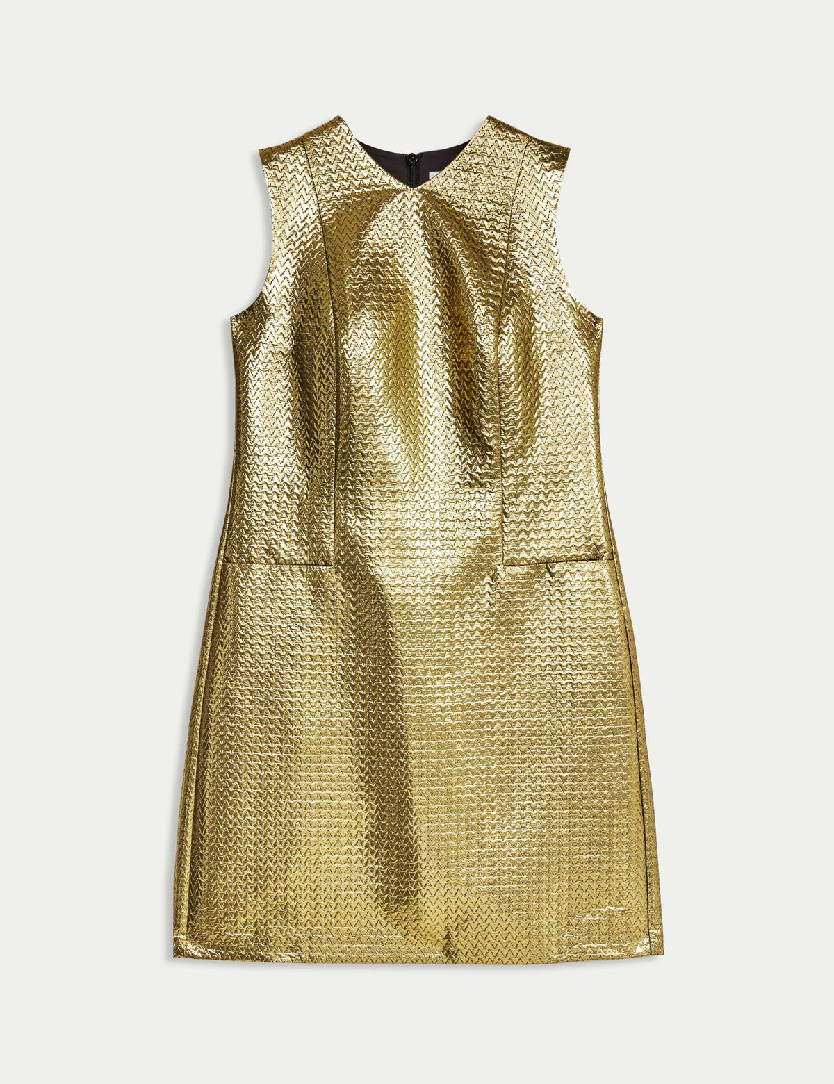 Jaeger Metalik V Yaka Mini Elbise