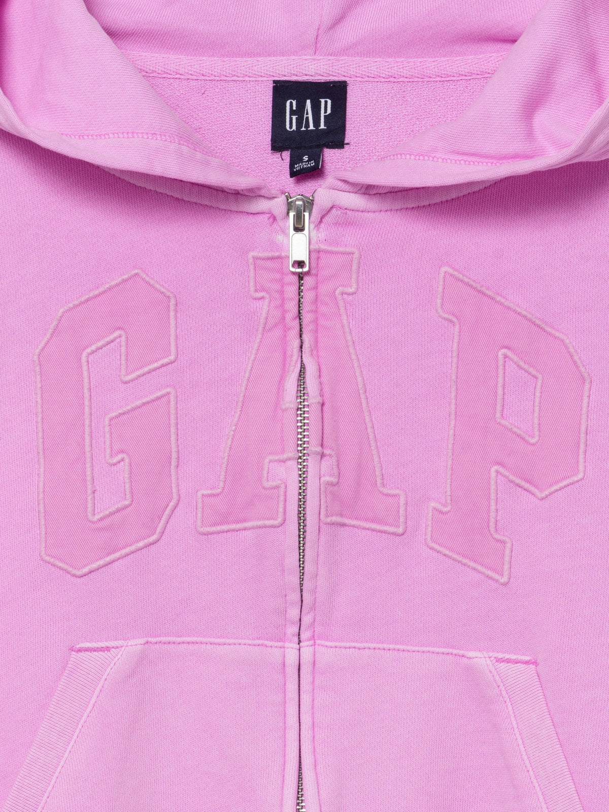 Yeşil Fransız Havlu Kumaş Oversized Gap Logo Fermuarlı Sweatshirt