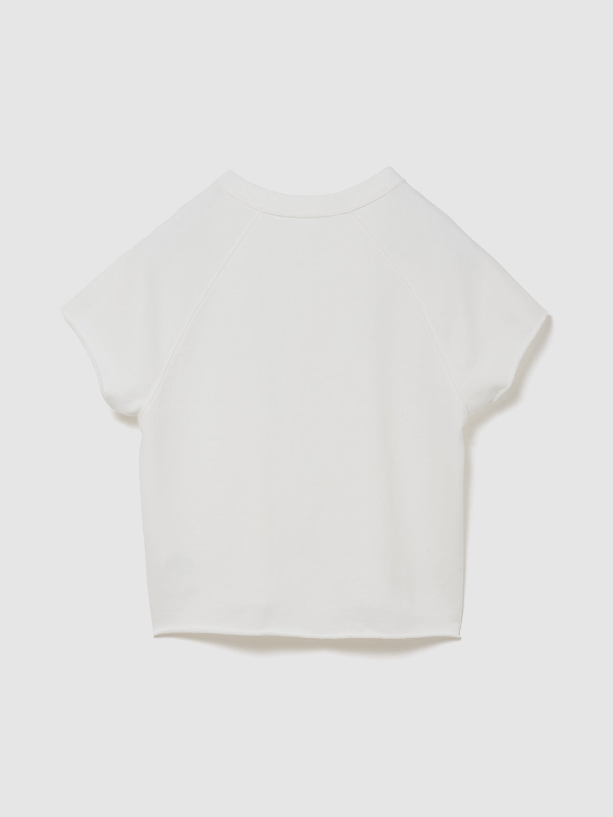 Beyaz Relaxed Fransız Havlu Kumaş Grafik Baskılı T-shirt
