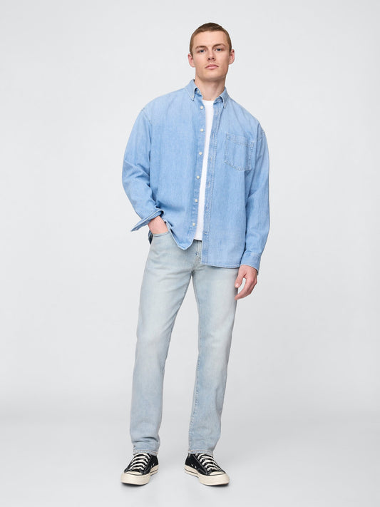Açık Mavi Gapflex Washwell™ Slim Jean Pantolon