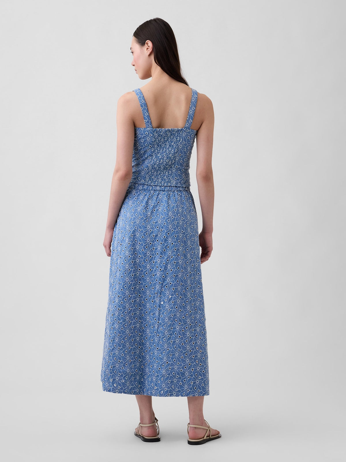Mavi High Rise Eyelet Maxi Etek