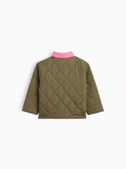 Haki Quilted Barn Ceket