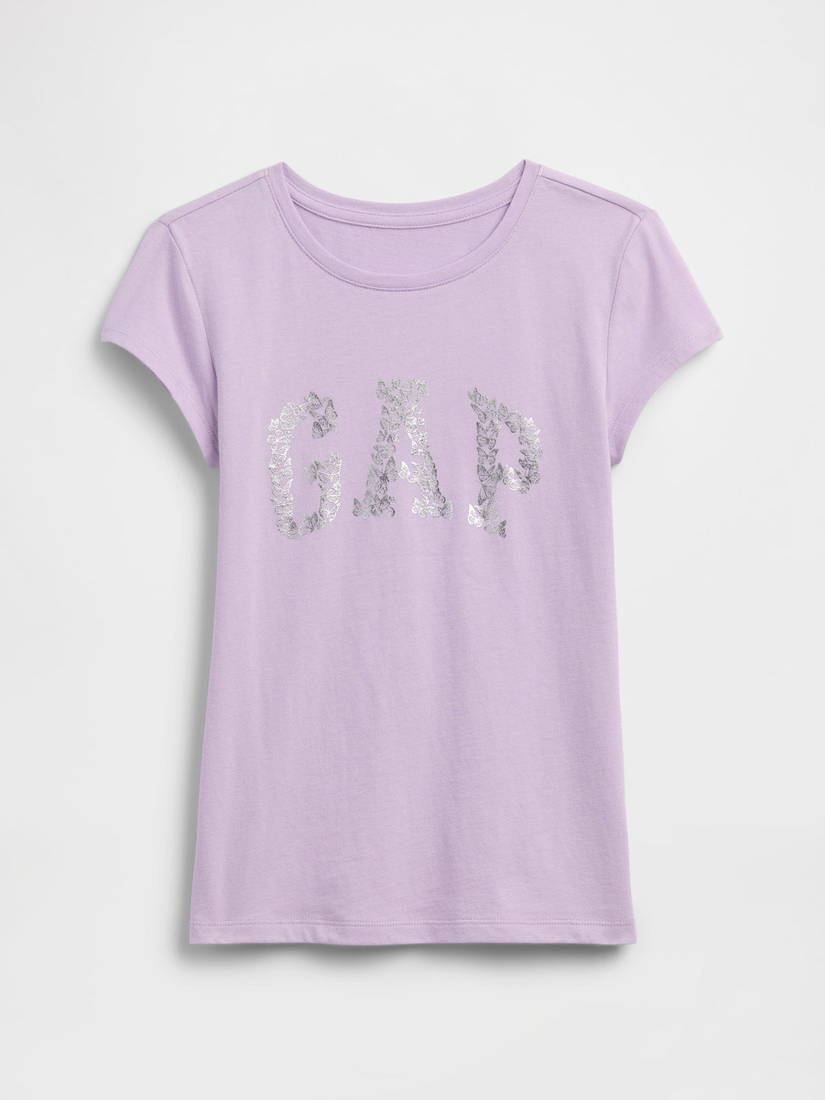 Lila Grafik Baskılı T-shirt