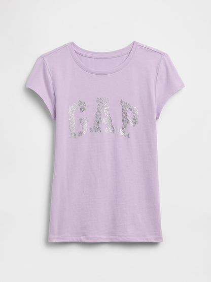 Lila Grafik Baskılı T-shirt
