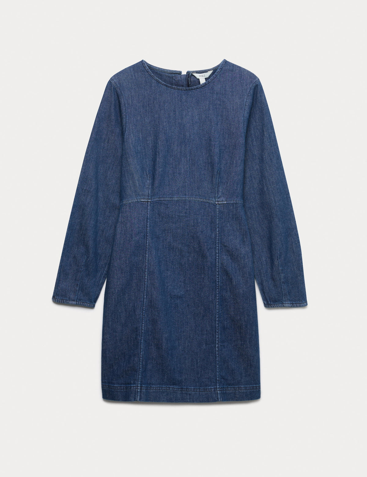 Pamuk Karışımlı Denim Mini Elbise