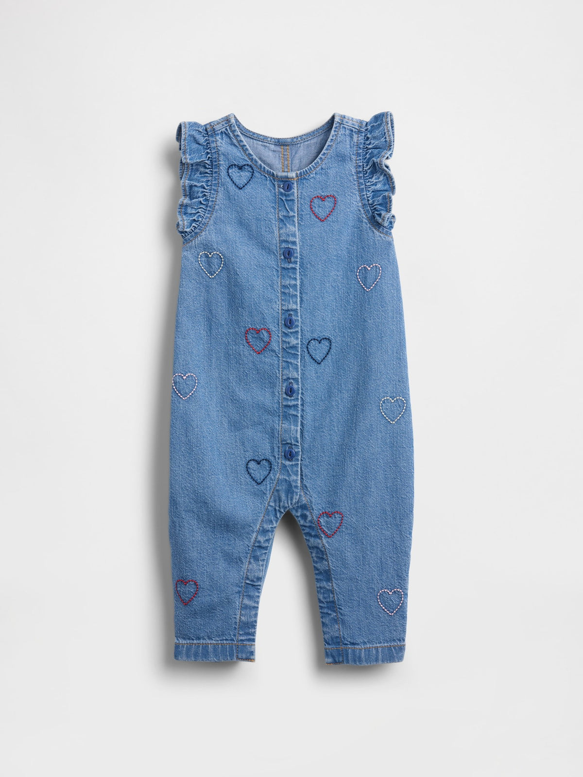 Mavi Denim Embroidered Heart Tulum