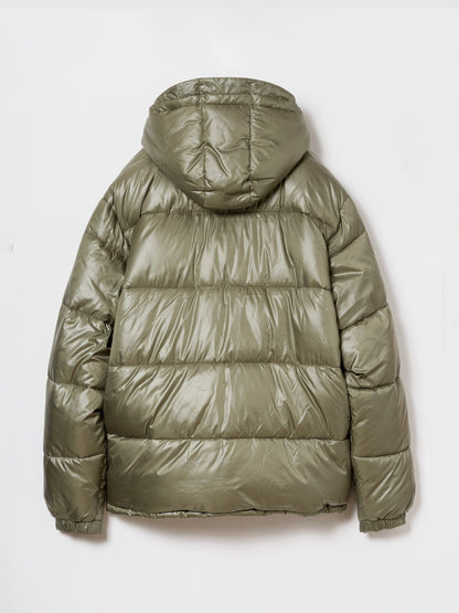 Yeşil Geri Dönüştürülmüş Heavyweight Şişme Puffer Şişme Mont