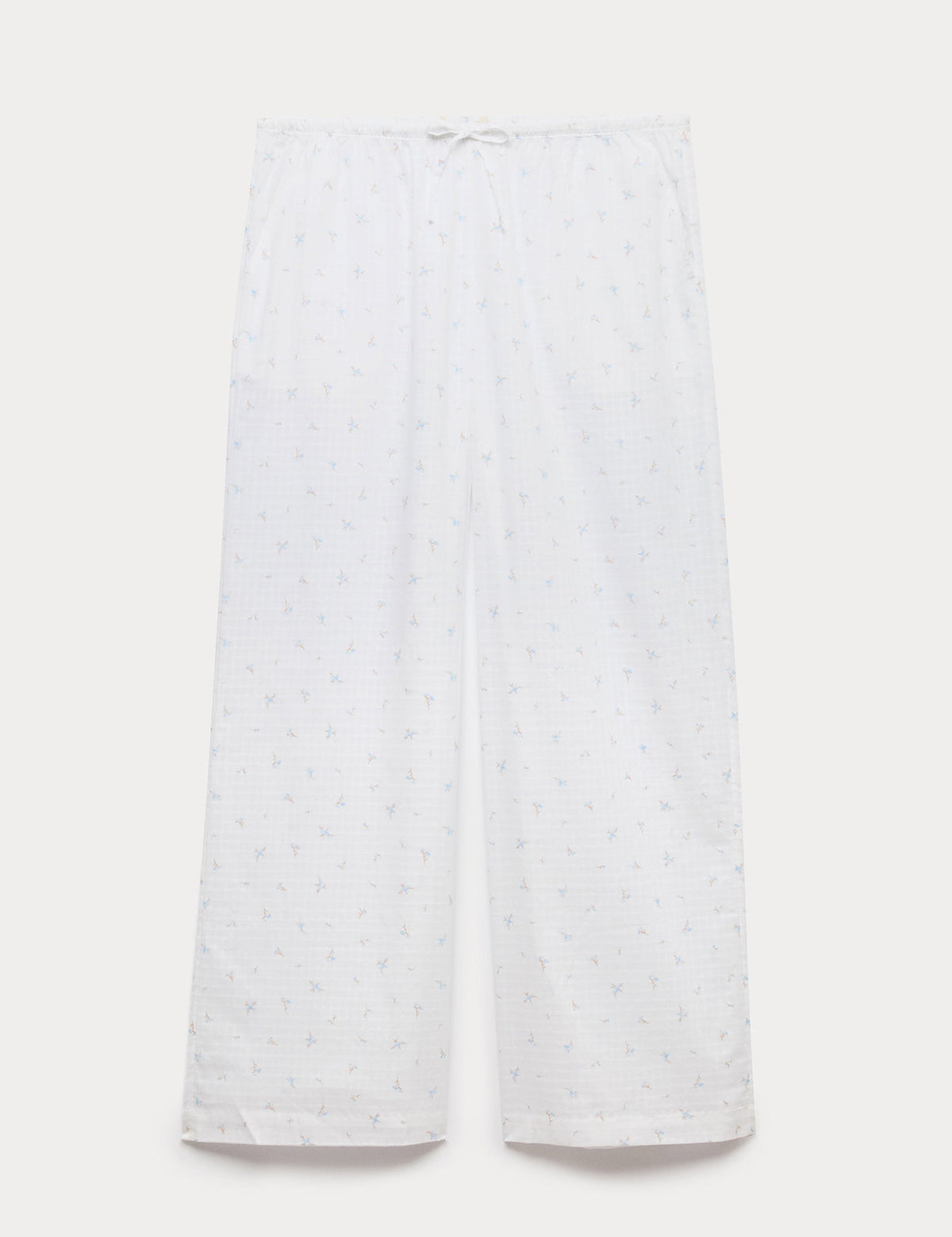 Saf Pamuklu Desenli Pijama Altı