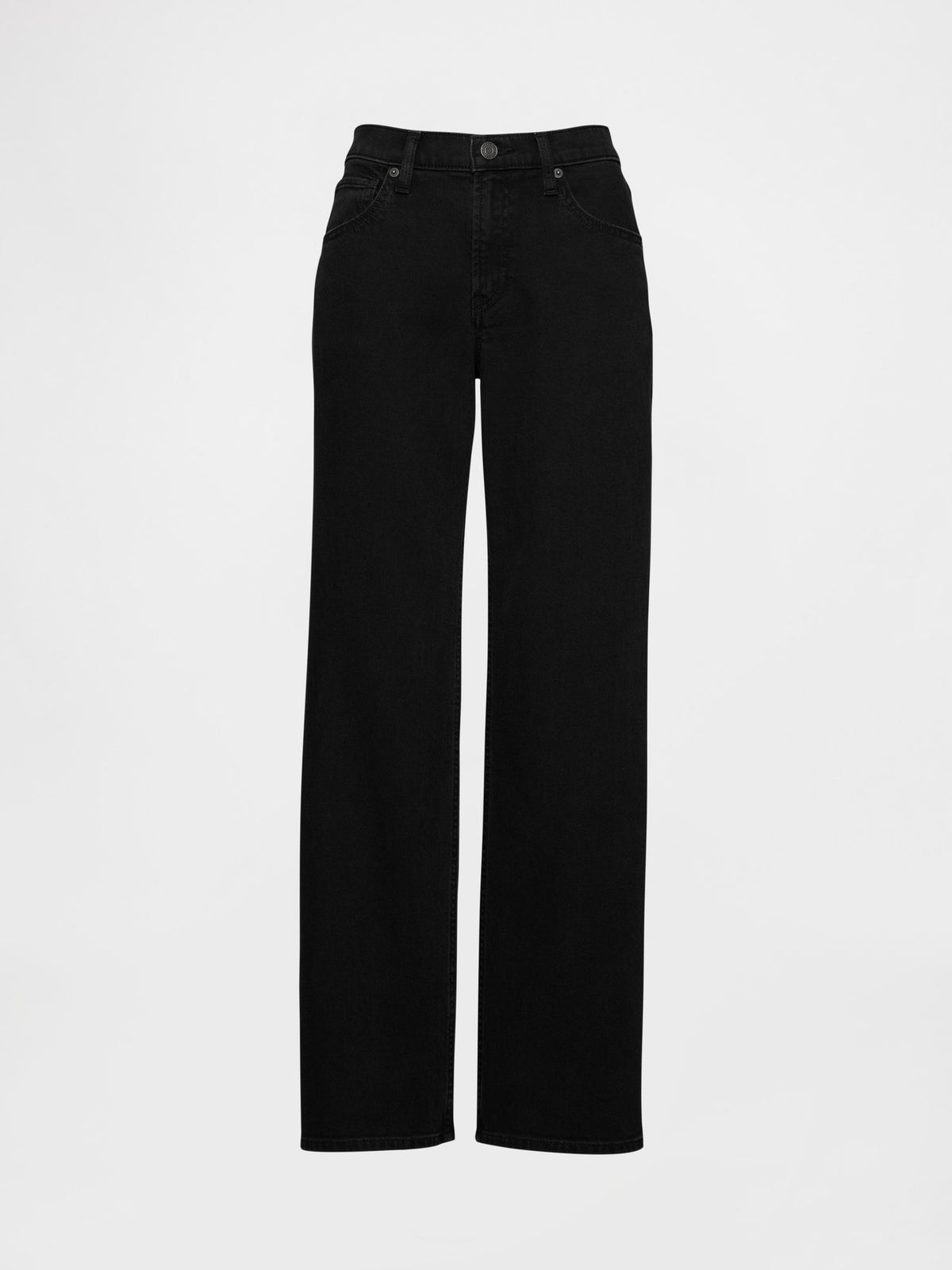 Siyah Low Rise '90s Jean Pantolon