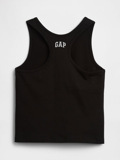 Siyah Kids Gap Logo Yarış Sırtı Tank Üstü