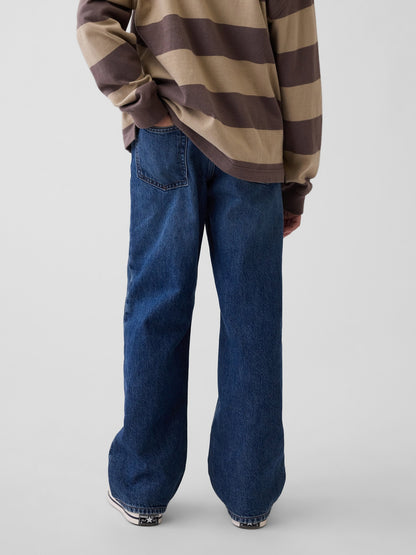 Koyu Mavi '90s Loose Jean Pantolon