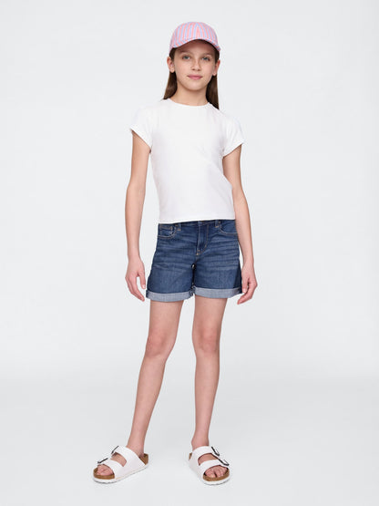 Mavi Denim Midi Şort