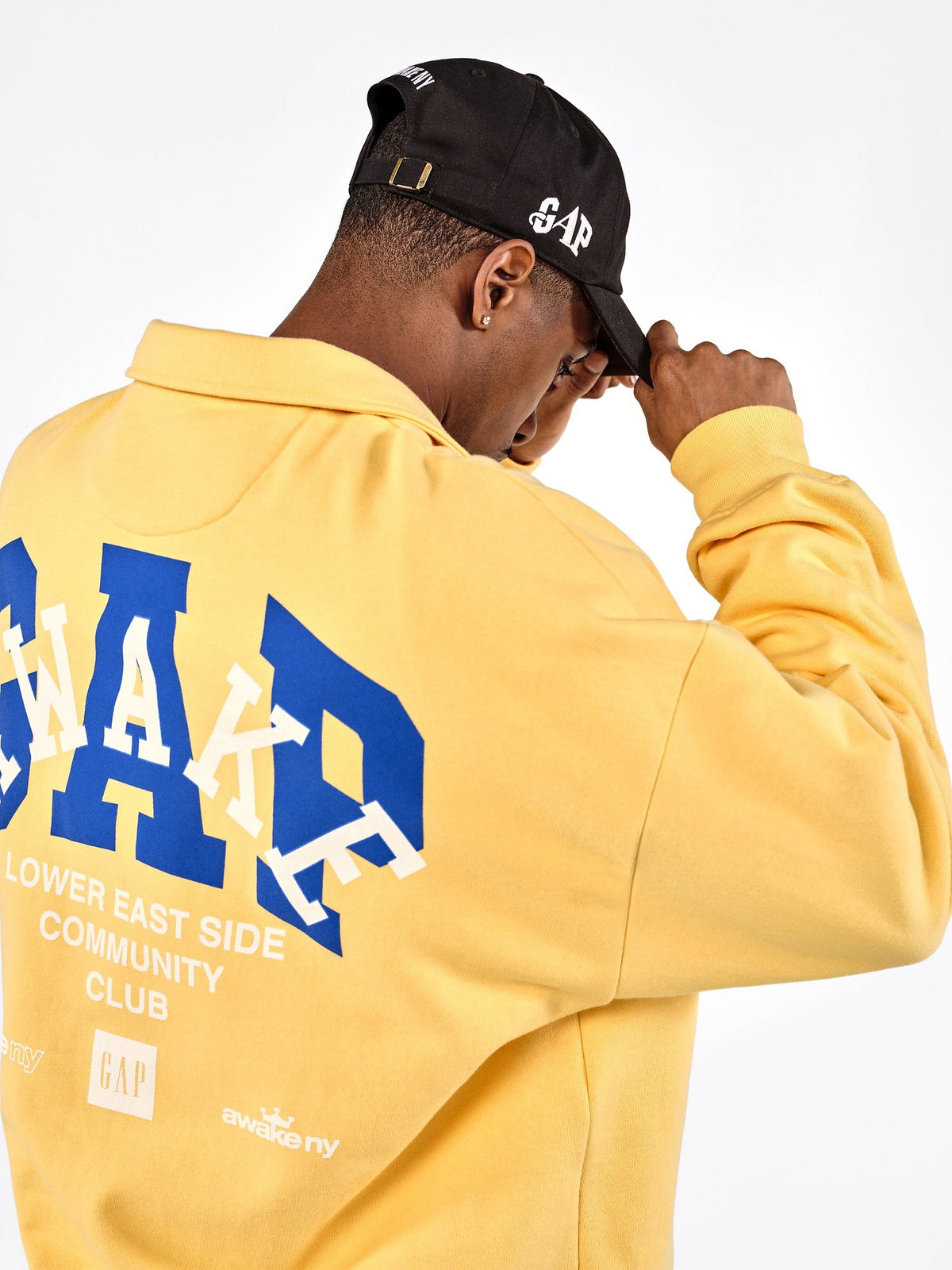 Sarı Gap × Awake Ny Heavyweight Oversized Çeyrek Fermuarlı Sweatshirt